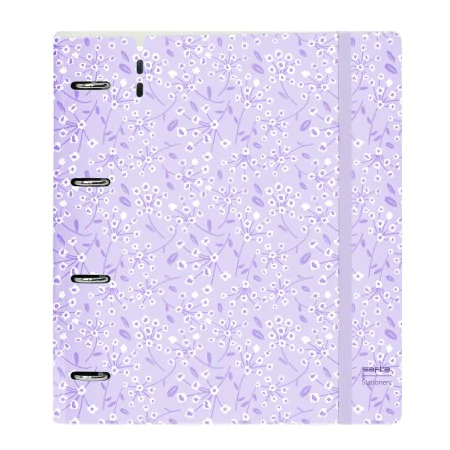 Reliure à anneaux Safta Light purple flowers Violet 27 X 32 X 4 cm de Safta, Classeurs - Réf : S4310895, Prix : 12,98 €, Remi...