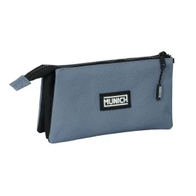 Dreifaches Mehrzweck-Etui Munich Basic Grau 22 x 12 x 3 cm von Munich, Federmäppchen - Ref: S4310913, Preis: 11,62 €, Rabatt: %