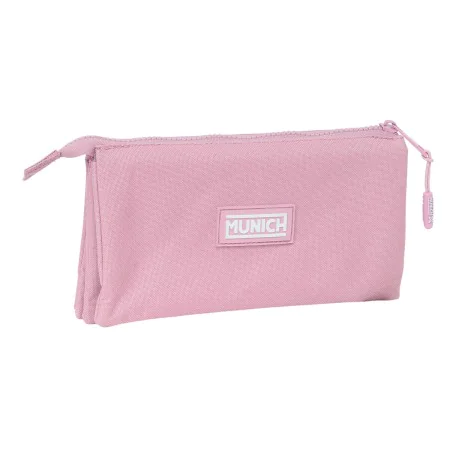 Dreifaches Mehrzweck-Etui Munich Basic Rosa 22 x 12 x 3 cm von Munich, Federmäppchen - Ref: S4310922, Preis: 11,62 €, Rabatt: %