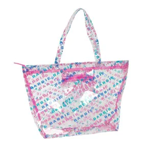 Damen Handtasche Barbie Logomania Durchsichtig Hellrosa 54 x 35 x 17 cm von Barbie, Schultertaschen - Ref: S4310957, Preis: 1...