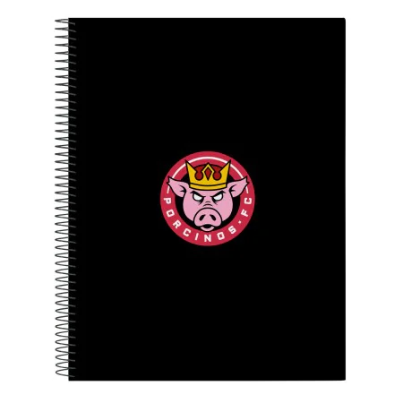 Cahier à Spirale Kings League Porcinos Noir 5 mm de Kings League, Blocs notes - Réf : S4311026, Prix : 9,63 €, Remise : %