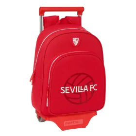 Mochila Escolar con Ruedas Sevilla Fútbol Club Rojo 28 x 34 x 10 cm de Sevilla Fútbol Club, Mochilas infantiles - Ref: S43110...