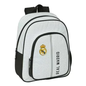 Mochila Escolar Real Madrid C.F. 24/25 Blanco Gris 28 x 34 x 10 cm de Real Madrid C.F., Mochilas infantiles - Ref: S4311117, ...