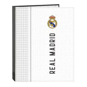 Reliure à anneaux Real Madrid C.F. Blanc Gris A4 26.5 x 33 x 4 cm de Real Madrid C.F., Classeurs - Réf : S4311123, Prix : 6,6...