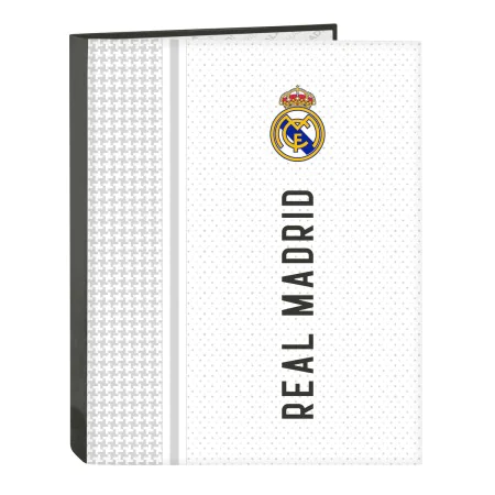 Ring binder Real Madrid C.F. White Grey A4 26.5 x 33 x 4 cm by Real Madrid C.F., Filing cabinets - Ref: S4311123, Price: 5,97...