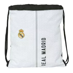 Bolsa Mochila con Cuerdas Real Madrid C.F. 24/25 Blanco Gris 35 x 40 x 1 cm de Real Madrid C.F., Bolsas escolares - Ref: S431...