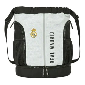 Zaino a Sacca per Bambini Real Madrid C.F. 24/25 Bianco Grigio 35 x 40 x 1 cm di Real Madrid C.F., Zainetti per bambini - Rif...