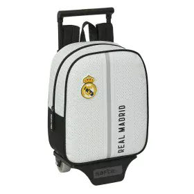 Schulrucksack mit Rädern Real Madrid C.F. Weiß Grau 22 x 27 x 10 cm von Real Madrid C.F., Kinderrucksäcke - Ref: S4311132, Pr...