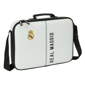 Pasta Escolar Real Madrid C.F. Branco Cinzento 38 x 28 x 6 cm de Real Madrid C.F., Mochilas infantis - Ref: S4311136, Preço: ...