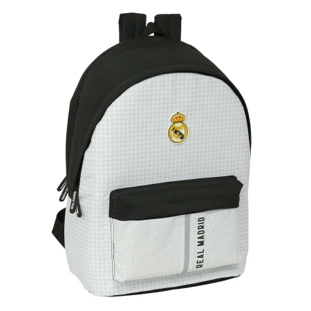 Zaino per Portatile Real Madrid C.F. 24/25 Bianco Grigio 31 x 44 x 18 cm 15,6" di Real Madrid C.F., Borse e custodie per lapt...