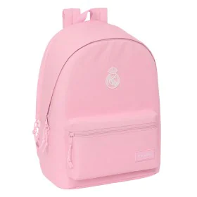 Laptop Backpack Real Madrid C.F. Pink 31 x 44 x 18 cm by Real Madrid C.F., Bags and covers for laptops and netbooks - Ref: S4...