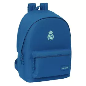 Laptop Backpack Real Madrid C.F. Blue 31 x 44 x 18 cm by Real Madrid C.F., Bags and covers for laptops and netbooks - Ref: S4...