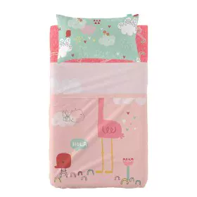 Jeu de draps HappyFriday Moshi Moshi Hola Multicouleur Lit de bébé 2 Pièces de HappyFriday, Draps et taies d'oreiller - Réf :...