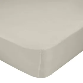 Fitted bottom sheet HappyFriday Basic Beige 90 x 200 x 32 cm by HappyFriday, Sheets and pillowcases - Ref: D1608886, Price: 1...