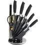 Set of Kitchen Knives and Stand Royalty Line Black 15 x 15 x 35 cm by Royalty Line, Kitchen Knife Sets - Ref: D0600233, Price...