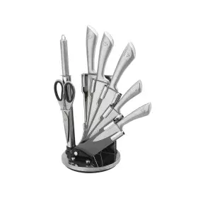 Set of Kitchen Knives and Stand Royalty Line Silver Stainless steel 15 x 15 x 35 cm by Royalty Line, Kitchen Knife Sets - Ref...