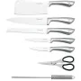 Set of Kitchen Knives and Stand Royalty Line Silver Stainless steel 15 x 15 x 35 cm by Royalty Line, Kitchen Knife Sets - Ref...