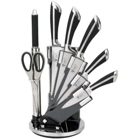 Conjunto de Facas de Cozinha e Suporte Royalty Line Prateado Aço inoxidável 15 x 15 x 35 cm de Royalty Line, Jogos de facas d...