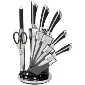 Juego de Cuchillos de Cocina y Soporte Royalty Line Plateado Acero Inoxidable 15 x 15 x 35 cm de Royalty Line, Juegos de cuch...