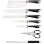 Set of Kitchen Knives and Stand Royalty Line Silver Stainless steel 15 x 15 x 35 cm by Royalty Line, Kitchen Knife Sets - Ref...