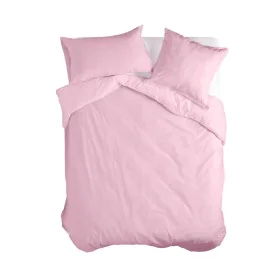 Housse de Couette HappyFriday Basic Rose clair 260 x 240 cm de HappyFriday, Couettes et housses de couette - Réf : D1610540, ...