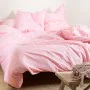 Housse de Couette HappyFriday Basic Rose clair 260 x 240 cm de HappyFriday, Couettes et housses de couette - Réf : D1610540, ...