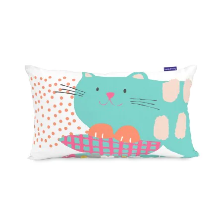 Fodera per cuscino HappyFriday Moshi Moshi Cat & Mouse Multicolore 50 x 30 cm di HappyFriday, Copricuscini e federe - Rif: D1...