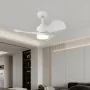 Ventilateur de Plafond avec Lumière Romimex Blanc de Romimex, Ventilateurs de plafond avec lampe intégrée - Réf : D1616202, P...