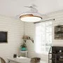 Ceiling Fan with Light Romimex White Natural by Romimex, Ceiling Fans with Lamp - Ref: D1616203, Price: 142,86 €, Discount: %