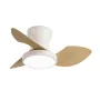 Ventilateur de Plafond avec Lumière Romimex Blanc Naturel de Romimex, Ventilateurs de plafond avec lampe intégrée - Réf : D16...