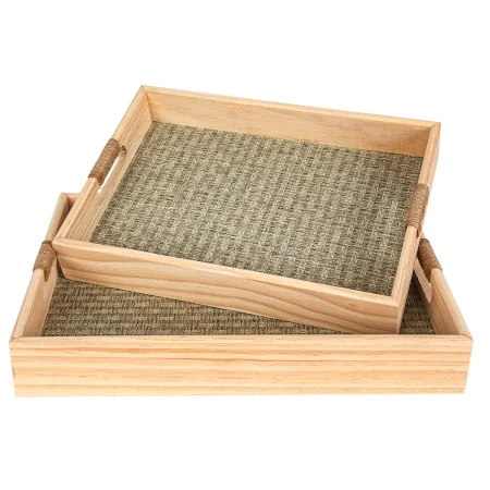 Set di Vassoi Romimex Naturale Legno 40 x 5 x 30 cm 35 x 25 x 5 cm 2 Pezzi di Romimex, Piatti e teglie - Rif: D1616693, Prezz...