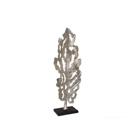 Escultura Romimex Negro Plateado Aluminio Madera MDF 32 x 89 x 14 cm Hoja de planta de Romimex, Esculturas - Ref: D1617114, P...