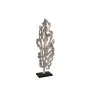 Sculpture Romimex Noir Argenté Aluminium Bois MDF 32 x 89 x 14 cm Feuille d'une plante de Romimex, Sculptures - Réf : D161711...