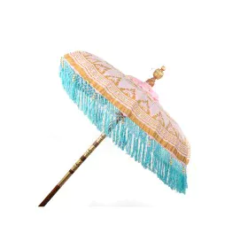 Decorative umbrella Romimex Bali Pink 150 x 200 x 150 cm With tassles by Romimex, Parasols - Ref: D1617251, Price: 272,58 €, ...