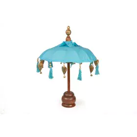 Decorative umbrella Romimex Turquoise 35 x 60 x 35 cm by Romimex, Parasols - Ref: D1617258, Price: 80,94 €, Discount: %