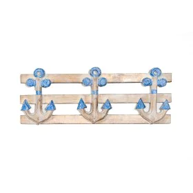 Badge Romimex Blue Natural Wood 45 x 17 x 3 cm Anchor by Romimex, Plaques - Ref: D1617278, Price: 19,70 €, Discount: %