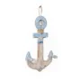 Wall mounted coat hanger Romimex Blue Natural Wood Anchor 23 x 40 x 7 cm by Romimex, Wall Coat Racks - Ref: D1617286, Price: ...