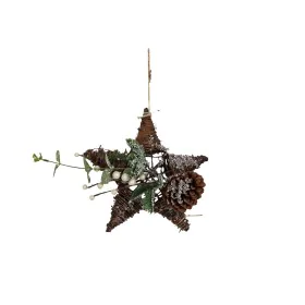 Estrela de Natal Romimex Castanho Verde Polietileno 25 x 25 x 10 cm Pinha Pérolas de Romimex, Natal - Ref: D1617541, Preço: 1...