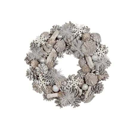 Advent wreathe Romimex Brown Grey Polyethylene Pine cone Christmas Baubles 35 x 35 x 35 cm by Romimex, Christmas - Ref: D1617...