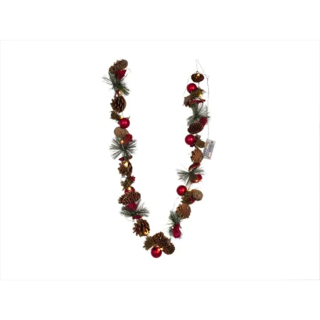 Christmas garland Romimex Brown Red Green Polyethylene Pine cone Christmas Baubles 5 x 120 x 5 cm by Romimex, Christmas - Ref...