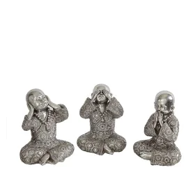 Set of Figures Romimex Silver Monk 11 x 15 x 10 cm 3 Pieces by Romimex, Ornaments - Ref: D1618124, Price: 52,49 €, Discount: %