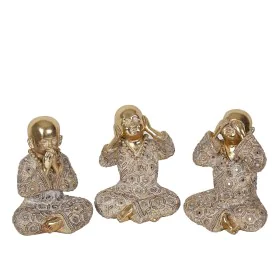 Set of Figures Romimex Golden Monk 17 x 22 x 15 cm 3 Pieces by Romimex, Ornaments - Ref: D1618125, Price: 98,25 €, Discount: %