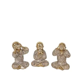 Set of Figures Romimex Golden Monk 11 x 15 x 9 cm 3 Pieces by Romimex, Ornaments - Ref: D1618126, Price: 53,20 €, Discount: %