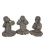 Set de Figuras Romimex Gris Monje 17 x 22 x 15 cm 3 Piezas de Romimex, Adornos - Ref: D1618127, Precio: 75,67 €, Descuento: %