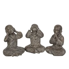 Set of Figures Romimex Grey Monk 17 x 22 x 15 cm 3 Pieces by Romimex, Ornaments - Ref: D1618127, Price: 75,55 €, Discount: %