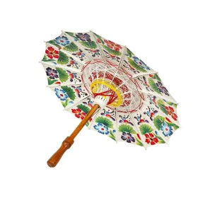 Decorative umbrella Romimex Java White Multicolour 50 x 65 x 50 cm by Romimex, Parasols - Ref: D1618686, Price: 31,99 €, Disc...