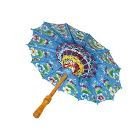 Decorative umbrella Romimex Java Blue 50 x 65 x 50 cm by Romimex, Parasols - Ref: D1618687, Price: 31,99 €, Discount: %