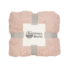 Blanket Romimex Pink 180 x 200 x 2 cm Velvet by Romimex, Blankets and bedcovers - Ref: D1619055, Price: 40,12 €, Discount: %