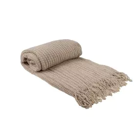 Coperta Romimex Beige Con frange 130 x 200 x 1 cm di Romimex, Coperte e copriletti - Rif: D1619423, Prezzo: 38,32 €, Sconto: %