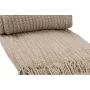 Blanket Romimex Beige With tassles 130 x 200 x 1 cm by Romimex, Blankets and bedcovers - Ref: D1619423, Price: 35,09 €, Disco...